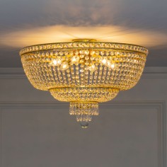 Malvern Crystal Ceiling Chandelier Gold