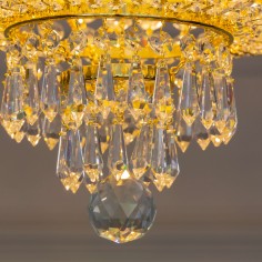 Malvern Crystal Ceiling Chandelier Gold