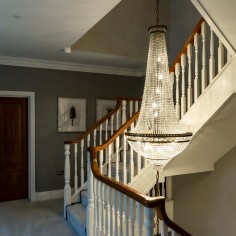 Triple Staircase Lansdown Basket Chandelier