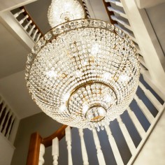 Triple Staircase Lansdown Basket Chandelier