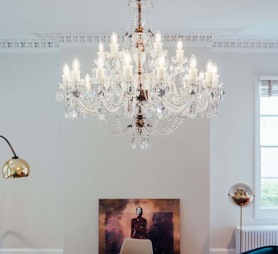 Balmoral Large Crystal Chandelier Regency