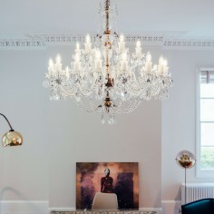 Balmoral Large Crystal Chandelier Regency