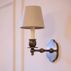 Blossom Brass Sconce with a shade