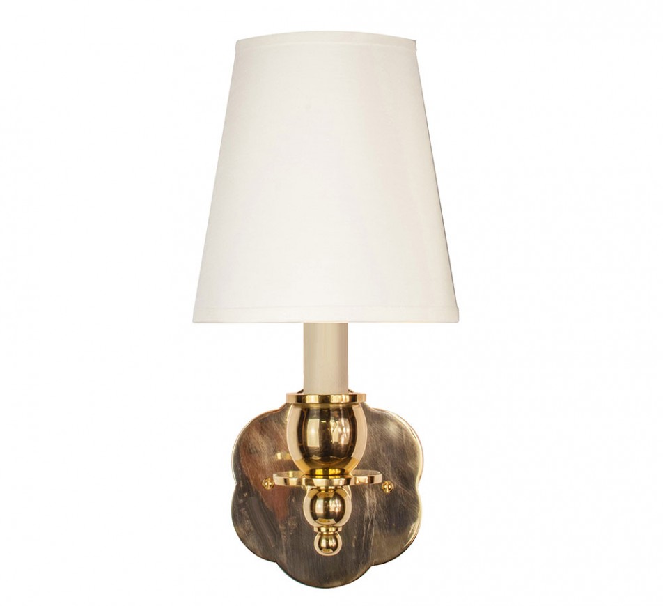 Blossom Brass Sconce with a shade