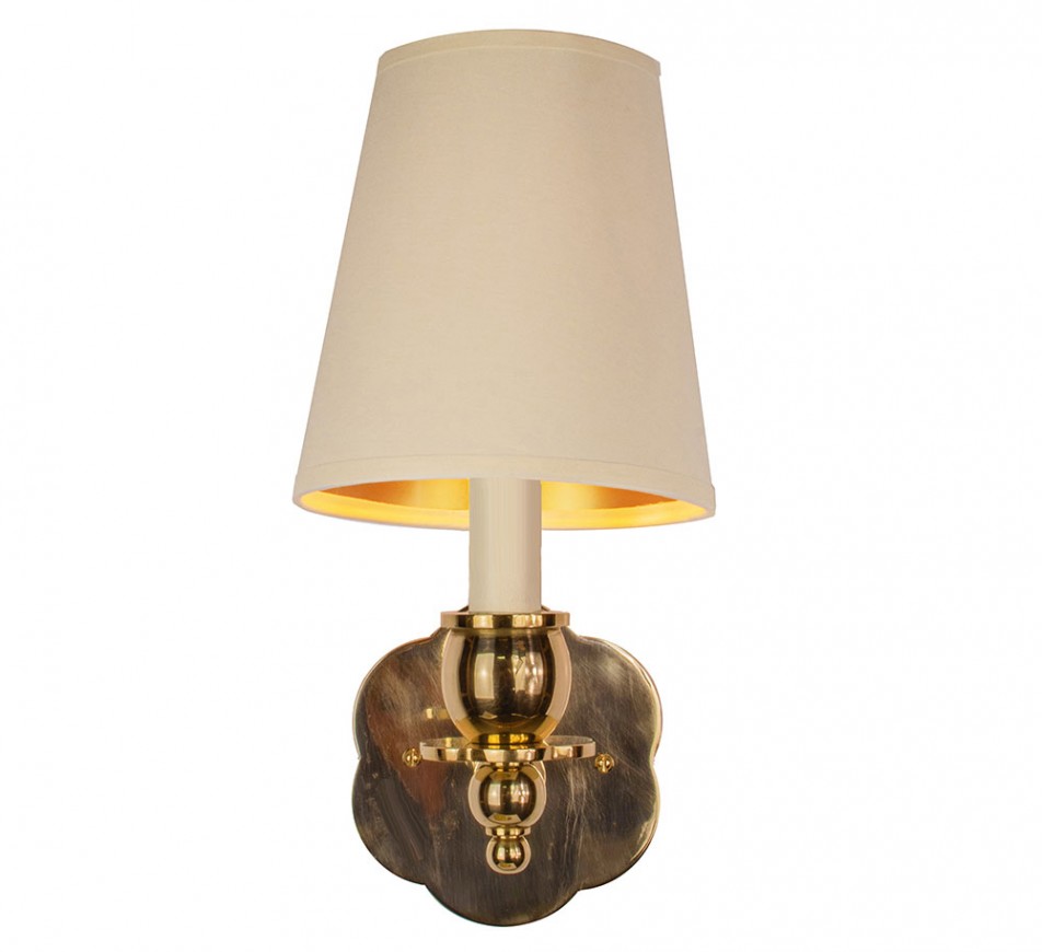 Blossom Brass Sconce with a shade