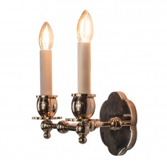 Blossom Brass Sconce Double Antique Brass