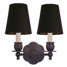 Blossom Brass Sconce Double With a Shade