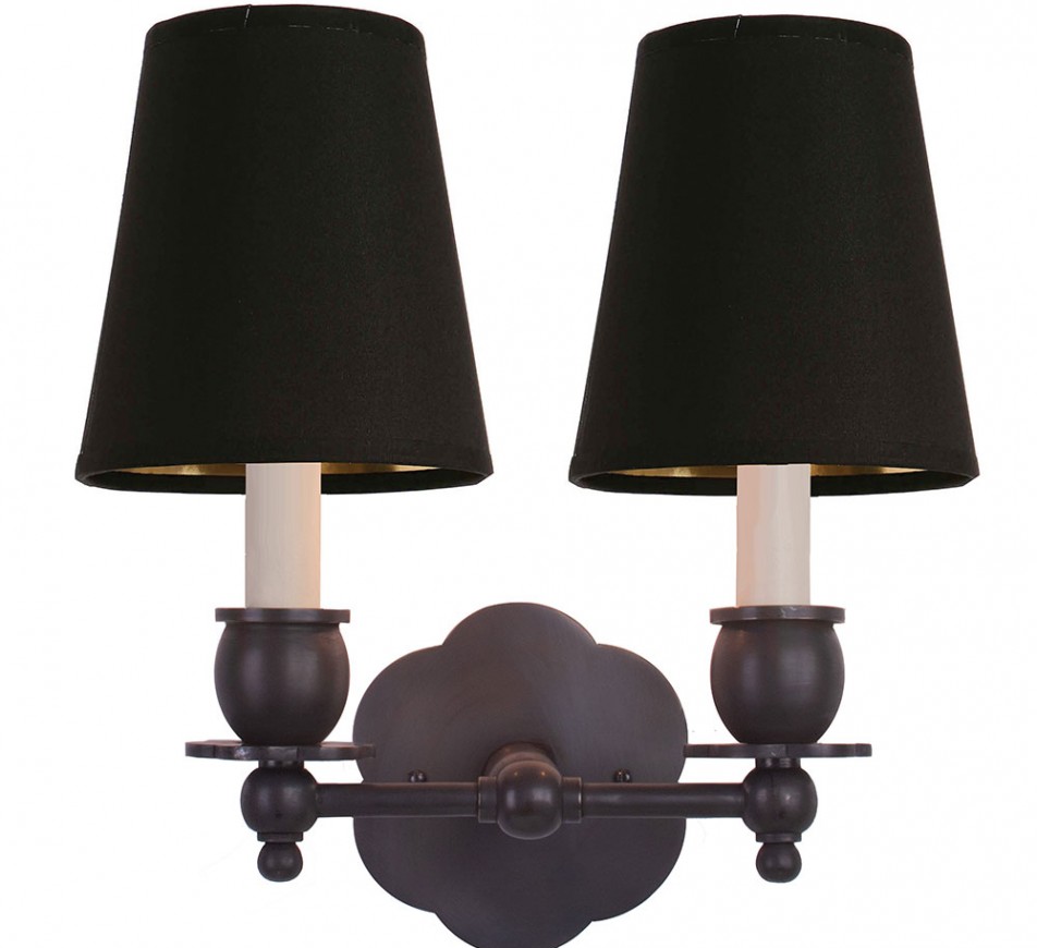 Blossom Brass Sconce Double With a Shade