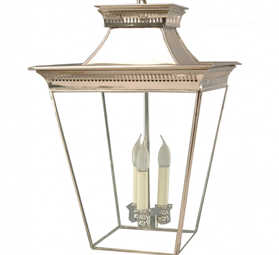 Large Pittville Hanging Lantern Nickel