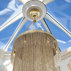 Custom Cascading Crystal Staircase Chandelier