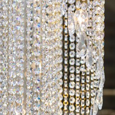 Custom Cascading Crystal Staircase Chandelier