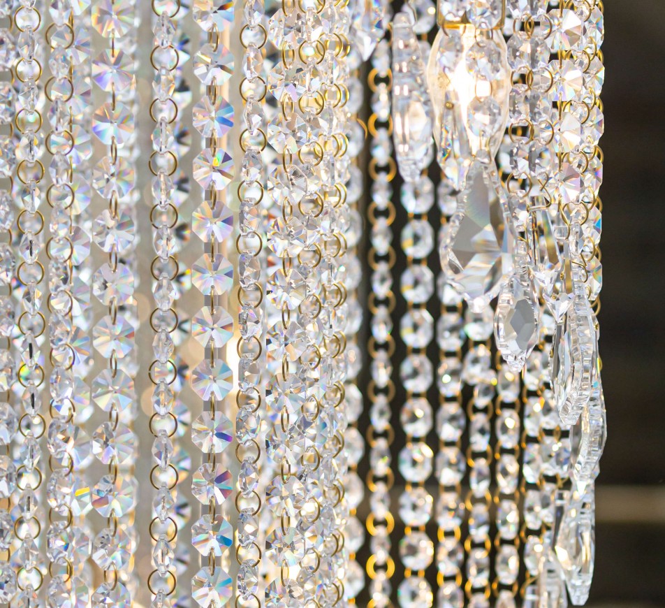 Custom Cascading Crystal Staircase Chandelier