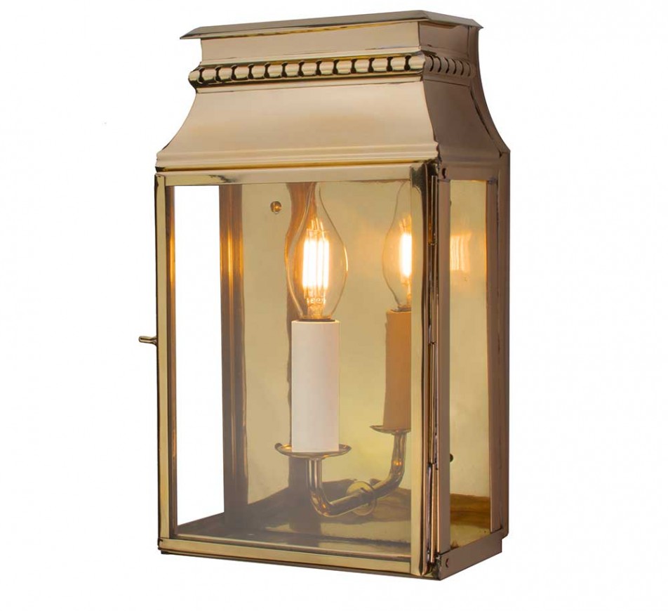 Tivoli Wall Lantern Small Polished Brass Unacquered