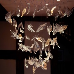 Feathers in the wind Bespoke Lighting Arrangment