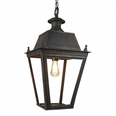 Large Battledown porch lantern Distressed Dark Antique Brass