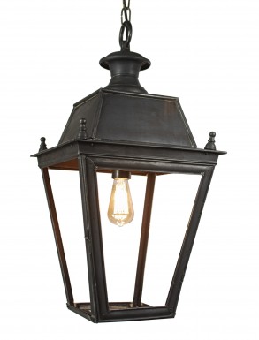 Large Battledown porch lantern Distressed Dark Antique Brass