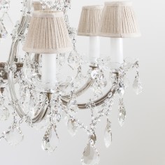 Wellington Large Crystal Chandelier with shades