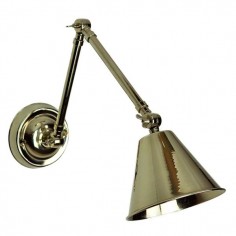 Adjustable Wall Light Columbus Long Nickel