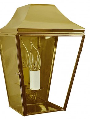 Kemble Outdoor Wall Lantern Small Antique Brass