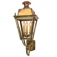 Battledown Wall Lantern Medium (Bottom Wall Mounted) 3 Lights Dark Antique Brass