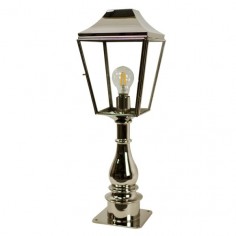 Kemble Pillar Lantern Tall Nickel