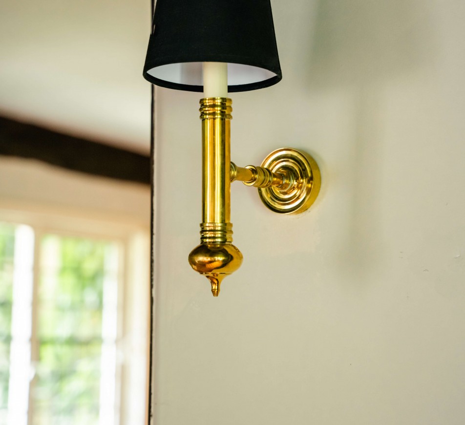 Cheltenham Wall Light with Black Shade