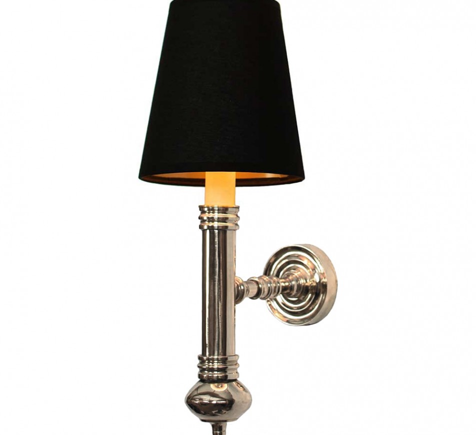 Cheltenham Wall Light with Black Shade