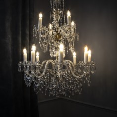 Georgian Chandelier Belgravia 2 tiers, Large