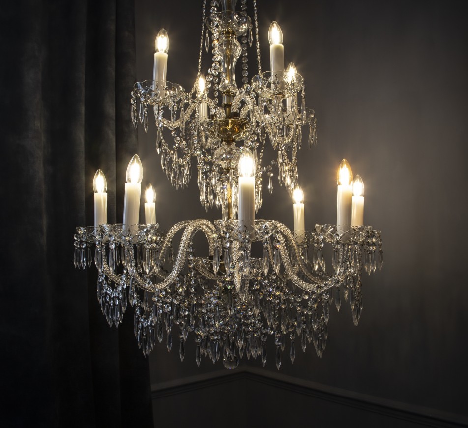 Georgian Chandelier Belgravia 2 tiers, Large