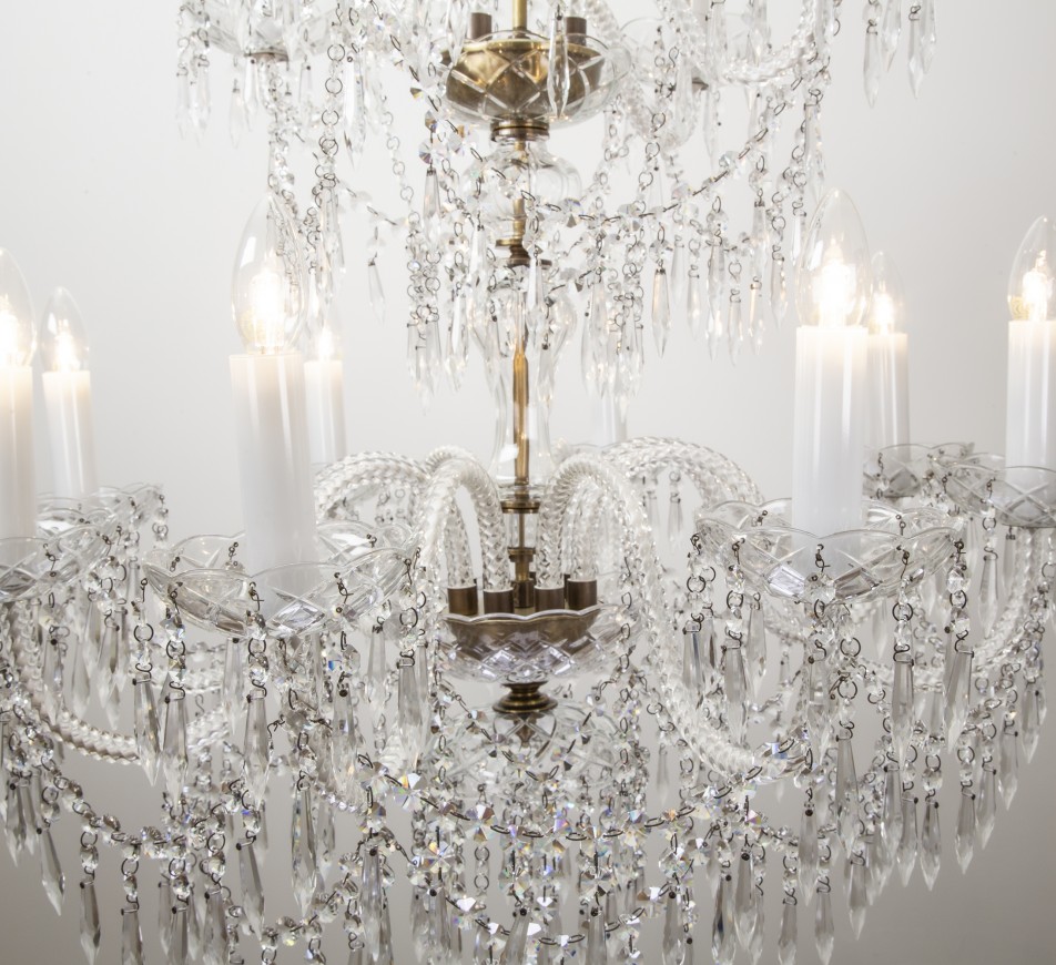 Georgian Chandelier Belgravia 2 tiers, Large