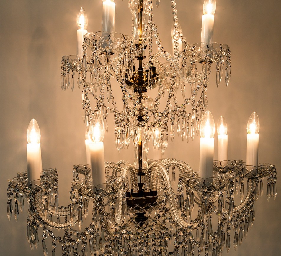 Georgian Chandelier Belgravia 2 tiers, Large