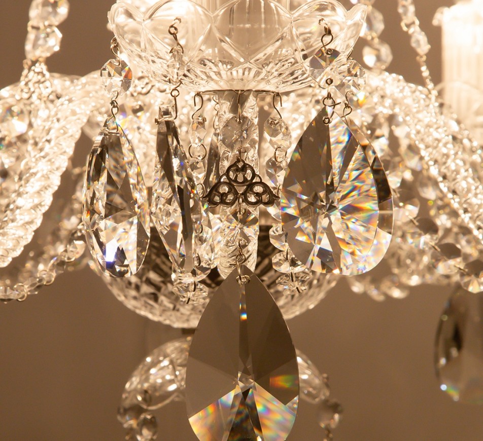 Charlton Crystal Chandelier; 8 arms