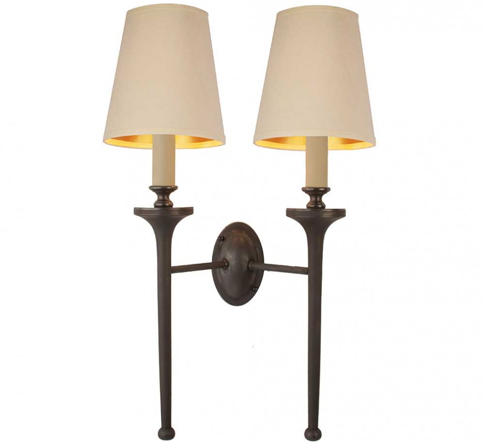 Granham Twin Wall Sconce with Shades