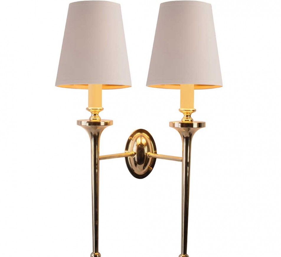 Granham Twin Wall Sconce with Shades