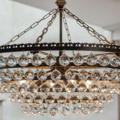 Clarence Round Chandelier 5 rings