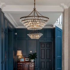 Clarence Round Chandelier 5 rings