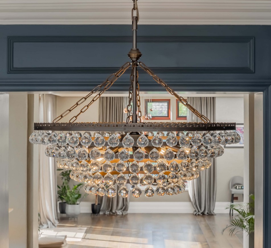 Clarence Round Chandelier 5 rings