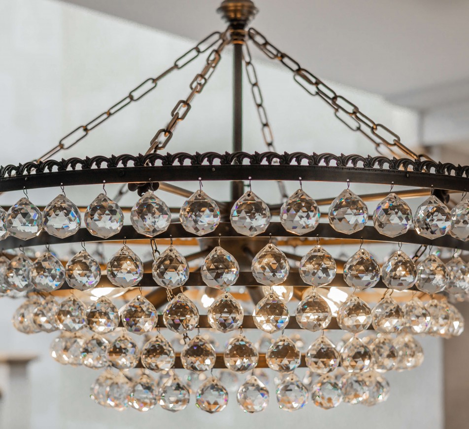 Clarence Round Chandelier 5 rings