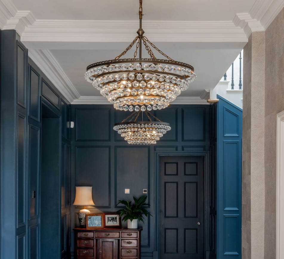 Clarence Round Chandelier 5 rings