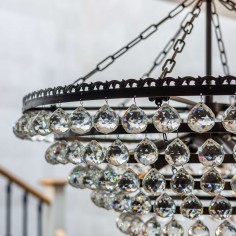 Clarence Round Chandelier 5 rings