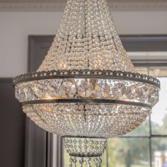 Lansdown Basket Crystal Chandelier Medium