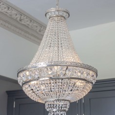 Lansdown Basket Crystal Chandelier Medium