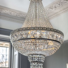 Lansdown Basket Crystal Chandelier Medium