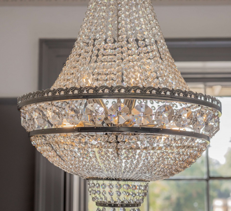 Lansdown Basket Crystal Chandelier Medium